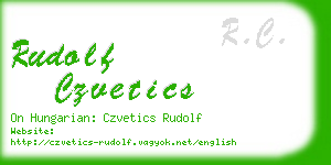 rudolf czvetics business card